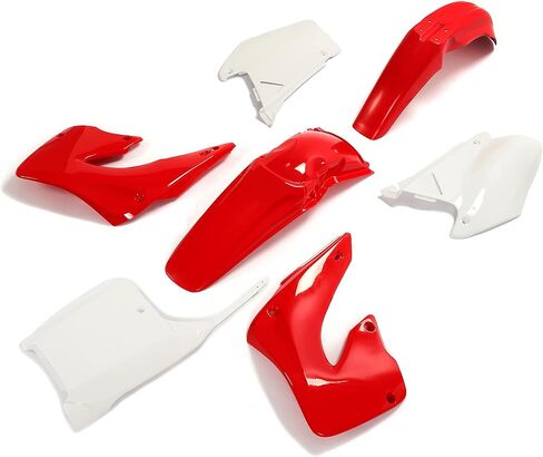 Hecasa Complete Blastic Kit Ait Absymover مع 2000-2001 Honda CR125R CR250R (Red & White) in Kuwait