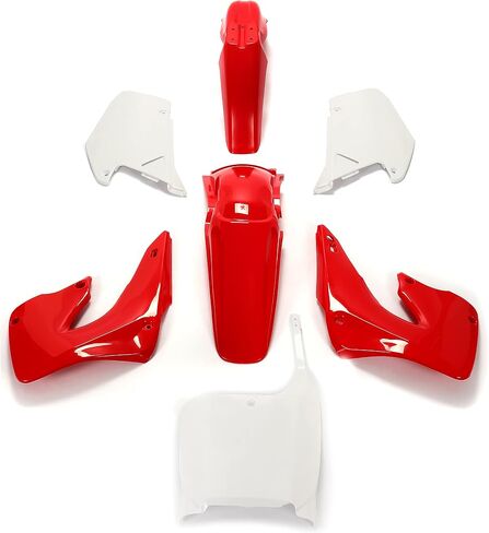 Hecasa Complete Blastic Kit Ait Absymover مع 2000-2001 Honda CR125R CR250R (Red & White) in Kuwait