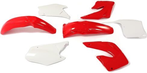 Hecasa Complete Blastic Kit Ait Absymover مع 2000-2001 Honda CR125R CR250R (Red & White) in Kuwait