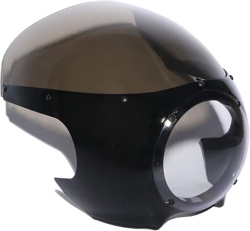 دراجة نارية XMT-Moto 5.75 "5-3/4" المصباح الشاشة الأسود والدخان Retro Cafe Racer Fits For Harley Davidson Sportster 1200 2004 2005 2007 2007 2008 in Kuwait