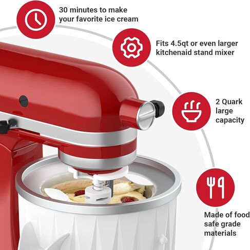 مرفق ثلج حلاق من GVODE لخلاط حامل KitchenAid، وآلة ثلج مخروطية الثلج مع شفرات خشنة ورقيقة، و8 قوالب مكعبات ثلج، وإكسسوارات ومرفقات مساعدة المطبخ in Kuwait