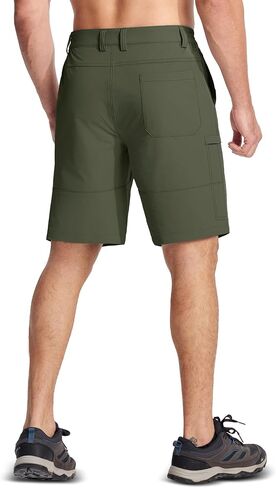 MAGCOMSEN Men's Hiking Cargo Shorts Quick Dry Lightweight 9" Golf Shorts Summer Casual Work Outdoor with 5 Zipper Pockets in Saudi Arabia
