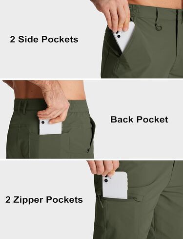 MAGCOMSEN Men's Hiking Cargo Shorts Quick Dry Lightweight 9" Golf Shorts Summer Casual Work Outdoor with 5 Zipper Pockets in Saudi Arabia