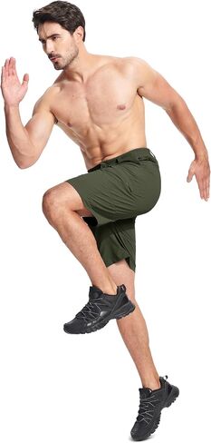 MAGCOMSEN Men's Hiking Cargo Shorts Quick Dry Lightweight 9" Golf Shorts Summer Casual Work Outdoor with 5 Zipper Pockets in Saudi Arabia