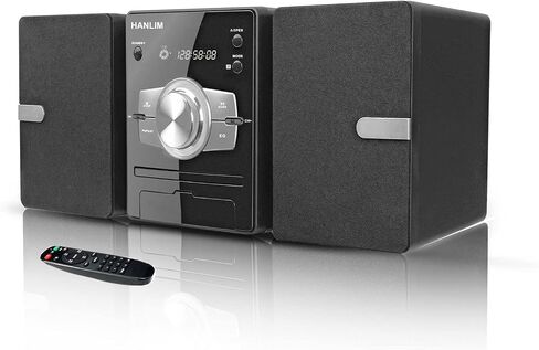 100W Home Stereo System with CD Player, FM Radio, Bluetooth, AUX in/USB in, Karaoke Function, Earphone Jack, LED Lights, Remote Control Included in Saudi Arabia
