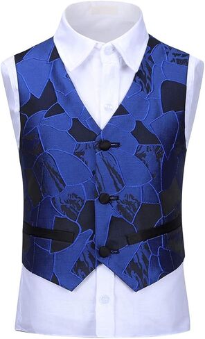 Swotgdoby Boys Suits 3 Piece Slim Fit Kids Tuxedo Suits for Boys Italial Dress Blazer Stack in Kuwait