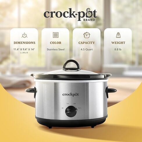 Crock-Pot 3 Quarts Manual Design Series Slow Cooker with 3 Manual Heat Settings Cooks Meals for 3 Plus People with Removable Stoneware Bowl, Copper in Kuwait