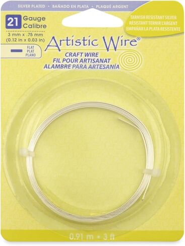 Artistic Wire, 21 Gauge, Flat, 3 mm x .75 mm / 0.12 in x 0.03 in, Copper, 3 ft / .91 m in Saudi Arabia
