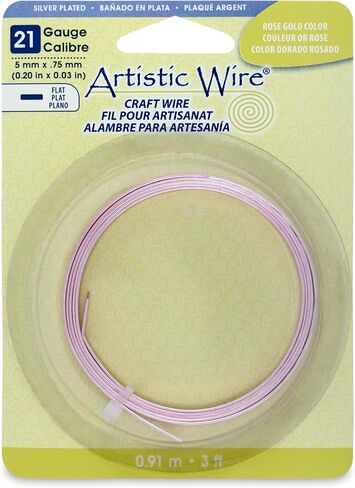 Artistic Wire, 21 Gauge, Flat, 3 mm x .75 mm / 0.12 in x 0.03 in, Copper, 3 ft / .91 m in Saudi Arabia