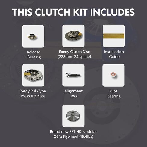 exedy clutch kit مع دولاب الموازنة الثقيلة EFT لعام 2002-2005 Subaru Impreza WRX EJ205 2.0T - مجموعة استبدال قابض OE كاملة من أجل تحسين الأداء والمتانة - مع ضمان 12 شهرًا للعلامة التجارية in Saudi Arabia