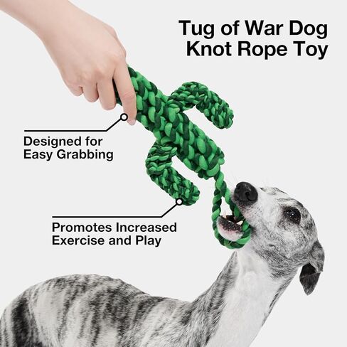 ألعاب حبل الكلاب من فيتريسكا، ألعاب مضغ للكلاب لتنظيف الأسنان، لعبة شد الحبل للكلاب من أجل الملل، لعبة حبل الكلاب القوية للمضغ العدواني، ألعاب مضغ الجرو للتسنين/التدريب/اللعب in Kuwait