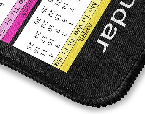 لوحة ماوس بقاعدة مطاطية مضادة للانزلاق، لوحة ماوس كمبيوتر مقاومة للماء مع حواف مخيطة، وسادات ماوس لأجهزة الكمبيوتر والكمبيوتر المحمول والألعاب والمكتب والمنزل، 9.5 × 7.8 بوصة (تقويم 2025 باللون الأبيض) in Kuwait