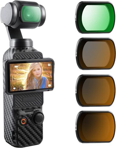 Walking Way Magnetic Black Mist & CPL & ND Filter Set Compatible with DJI Osmo Pocket 3 Creator Combo Accessories - 6 Pack (Black Diffusion 1/4, CPL, ND8/ND16/ND32/ND64),Multi-Coated in Saudi Arabia