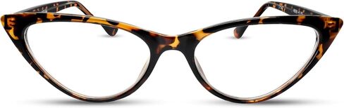 Tortoise Shell Funky Cat Eye Reading Glasses for Women – Stylish Premium Readers with Spring Hinges, Solid & Sturdy Frame, Scratch Resistant Lenses – Fashion Fit for All Face Shapes, Strength 2.50 in Saudi Arabia