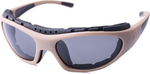 Motorcycle Riding Glasses for Men, Padding Goggles UV Protection Dustproof Windproof Motorcycle Wrap Sunglasses for Outdoor Actives in Kuwait