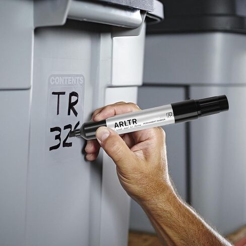 أقلام تحديد دائمة بحجم كينج (أسود)، مجموعة من 24 رأس إزميل كبير، تعمل على البلاستيك والخشب والحجر والمعادن والزجاج ولوحات الملصقات للخربشة والتلوين in Kuwait