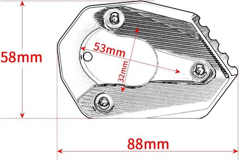 Motocycle Kickstand Pad متوافق مع Ninja 1000SX 2020 2021 2022 2023 2024+ CNC Foot Side Stand Enlarge Extension Pad Ninja 1000 SX Accessories (Green) in Saudi Arabia