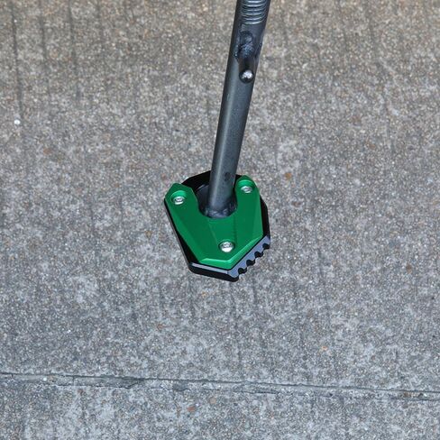 Motocycle Kickstand Pad متوافق مع Ninja 1000SX 2020 2021 2022 2023 2024+ CNC Foot Side Stand Enlarge Extension Pad Ninja 1000 SX Accessories (Green) in Saudi Arabia