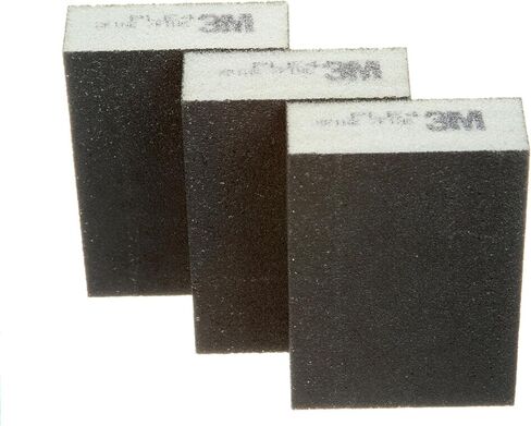 إسفنجة 3M 908NA-3P-CC، صنفرة، رفيعة/متوسطة، 3.75 2.625 بوصة × 1 بوصة، 3 عبوات-908NA-3P-CC، أسود/أبيض، 3 قطع in Saudi Arabia