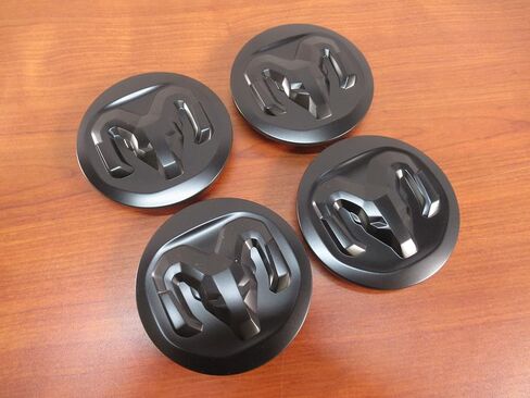 19-2021 Ram 2500 3500 (4) Matte Black Center Caps for 17x8 18x8 20x8 Wheels OEM in Saudi Arabia