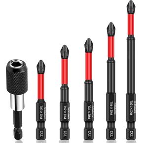 Magnetic PH2 Screwdriver Bits, 2-9/16" (65mm) TS2 Anti-Slip Long Drill Bits Impact Driver Bits,1/4 Inch Hex Shank Bit Batch Head. 10PCS in Kuwait