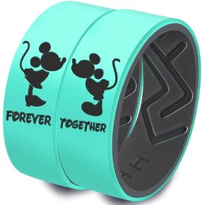 خاتم زوجين من السيليكون Xahh ، إلى الأبد معا فرقة زفاف المشاركة ، ميكي ميني ماوس تقبيل عشاق التصميم in Kuwait