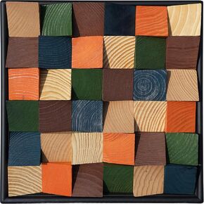 DQQWood 3D Handmade Artistic nature colored Iychee wood moasic Decorative painting. Housewarming gift decorative painting.Home Decor, Living Room Wall Painting.12.99" x 12.99" in Saudi Arabia