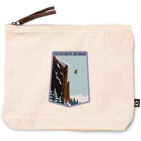 Lantern Press Crested Butte, Colorado, Skier Jumping, 100% Cotton Zipper Pouch, Travel Accessory, Go Bag in Saudi Arabia