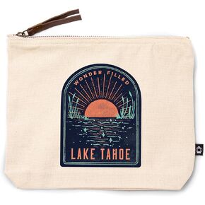 بحيرة تاهو ، سلسلة Lake Life ، Wonder Love ، حقيبة سحاب من القطن بنسبة 100 ٪ ، ملحق السفر ، GO BAG in Saudi Arabia