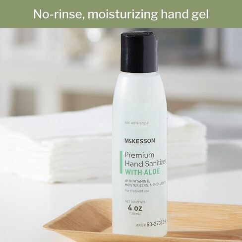 McKesson Hand Sanitizer with Aloe, 8 oz Pump Bottle [Pack of 1] – 70% Ethyl Alcohol, Spring Water Scent, No-Rinse Sanitizing Gel with Vitamin E and Moisturizers, Medical-Grade in Saudi Arabia