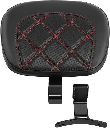Motorcycle Driver Rider Backrest Pad For Harley Touring CVO Street Glide Road Glide Electra Glide 2009-2023, Red Stitching in Saudi Arabia