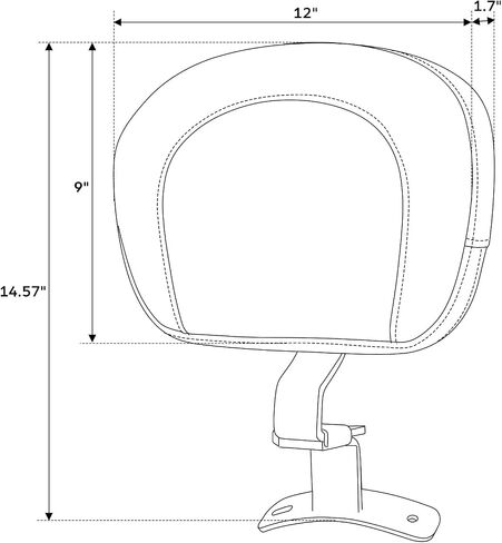 Motorcycle Driver Rider Backrest Pad For Harley Touring CVO Street Glide Road Glide Electra Glide 2009-2023, Red Stitching in Saudi Arabia