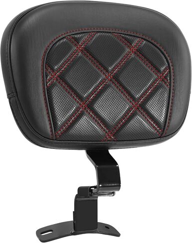 Motorcycle Driver Rider Backrest Pad For Harley Touring CVO Street Glide Road Glide Electra Glide 2009-2023, Red Stitching in Saudi Arabia