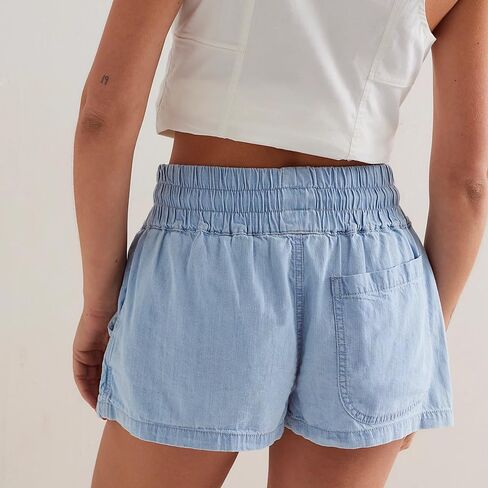 UTCOCO WOMENS 2025 Summer Denim Ckerts Shorts Y2K DRAPHERTRING LOW CONSIT SHORTS مع جيوب in Saudi Arabia