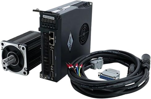 1pc 80st-M02430 750W 220V AC Servo Motor 2.4N 3000 دورة في الدقيقة مع كابل تشفير طاقة السائق الفرامل الاختيارية (مع كابل الفرامل 5M) in Kuwait