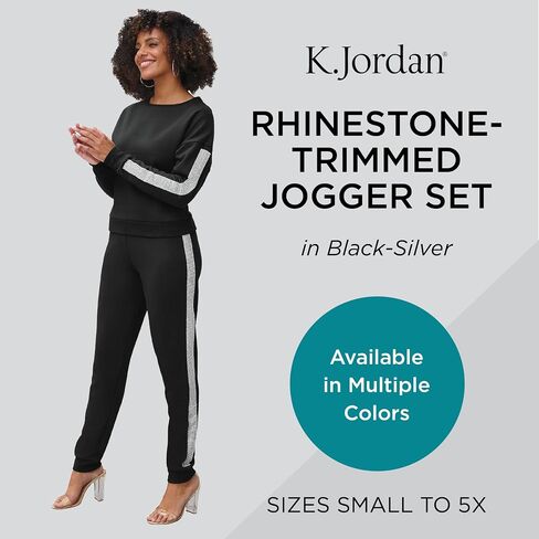 K Jordan Women's Rhinestone-Trimmed Growger Set in Saudi Arabia