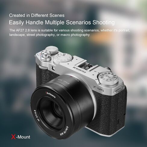 7artisans AF 27mm F2.8 STM Large Aperture APS-C Portrait Camera Lens for Sony E-Mount A7 A7R A7S A7II A7RII A7III A7RIII A9 A6300 A6500 RX10 RX100 Cameras in Saudi Arabia