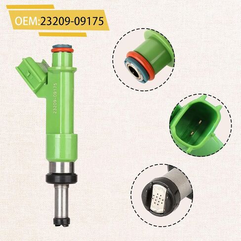 23209-09175 Performance 2.5L Fuel Injectors,Compatible with/Toyota Camry 2010-2017,Compatible with/Scion 2.5 tC 2011 2012 2013 2014 2015 2016 |12 Holes| |Set of 4| in Saudi Arabia