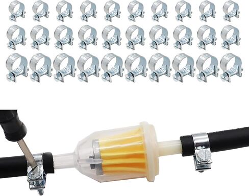 30pcs 1/4 "5/16" 3/8 "مشابك خرطوم خط الغاز في حقن الوقود ، مجموعة مخطط الخرطوم ، مشبك أنبوب قابلة للتعديل من خرطوم الخراطي in Saudi Arabia