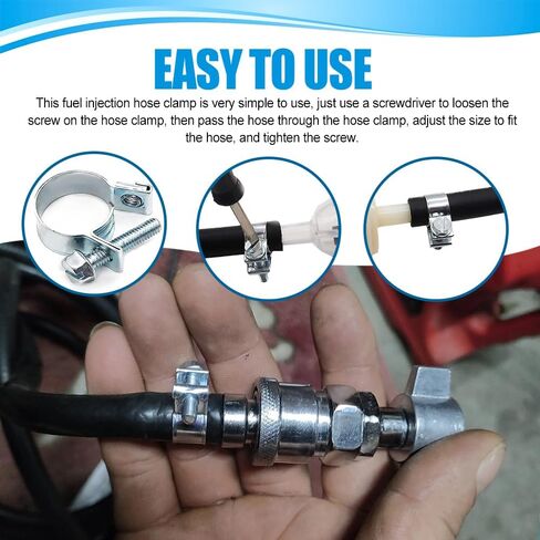 30pcs 1/4 "5/16" 3/8 "مشابك خرطوم خط الغاز في حقن الوقود ، مجموعة مخطط الخرطوم ، مشبك أنبوب قابلة للتعديل من خرطوم الخراطي in Saudi Arabia