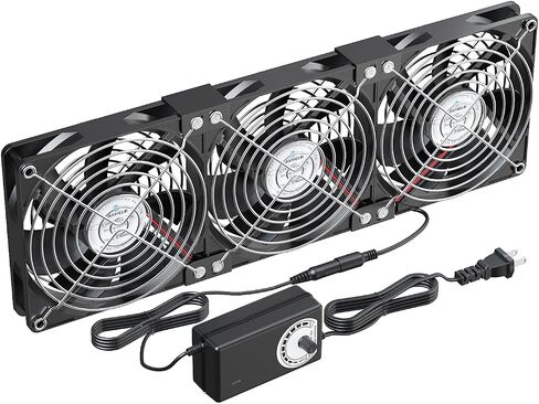 إصدار مراوح 2 × 120 مم، مروحة تعمل بتيار مستمر 12 فولت مع وحدة تحكم في السرعة تيار متردد 110 فولت 120 فولت 220 فولت 240 فولت، سرعة عالية 240 × 120 × 25 مم وتدفق هواء، للتبريد بنفسك، هيكل الخزانة، محطة عمل الخادم، تهوية الغطاء النباتي in Kuwait
