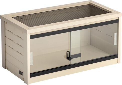 New Age Pet ECOFLEX Mojave Reptile Lounge 60" Moisture Resistant, Vented with Removable Sliding Glass Doors, Large Mesh Screen for UV/Heat Lamps, Easy to Clean and 10 Year Warranty in Saudi Arabia