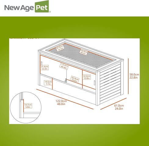 صالة الزواحف New Age Pet ECOFLEX Mojave مقاس 60 بوصة مقاومة للرطوبة، مزودة بفتحات تهوية بأبواب زجاجية منزلقة قابلة للإزالة، وشاشة شبكية كبيرة لمصابيح الأشعة فوق البنفسجية/الحرارة، سهلة التنظيف وضمان لمدة 10 سنوات in Kuwait
