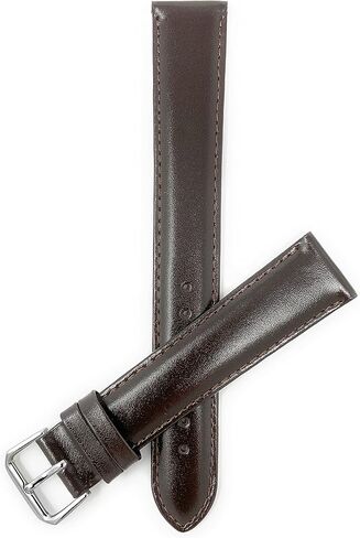 Bandini Womens Leather Watch Band Strap - Semi-Glossy - Padded - Stitching - 3 Colors - 12mm, 14mm, 16mm, 18mm, 20mm (Extra Long XL, Short and XXL Available) in Kuwait