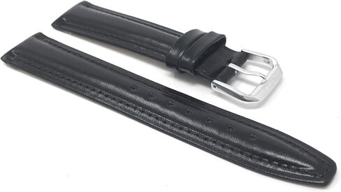 Bandini Womens Leather Watch Band Strap - Semi-Glossy - Padded - Stitching - 3 Colors - 12mm, 14mm, 16mm, 18mm, 20mm (Extra Long XL, Short and XXL Available) in Kuwait
