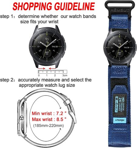 18mm Quick Release Watch Band Compatible with Garmin Venu 3S / Vivoactive 4S / Venu 2S / Vivomove 3S,Forerunner 255s/265S Hook&Loop Nylon Replacement Strap Wristbands in Saudi Arabia