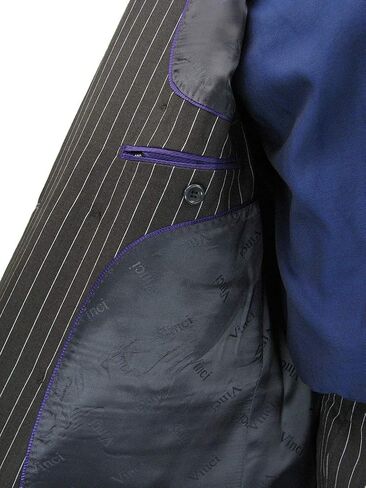 حادة فاخرة 2pc الرجال المزدوج الصدر بدلة pinstripe ث/1 زوج من الجوارب in Kuwait