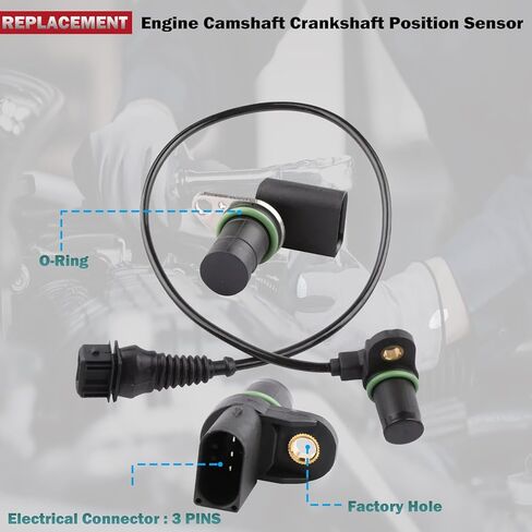 3Pcs Engine Car Cam/Crankshaft Position Sensor Intake Compatible with Bmw 320I 323CI 323I 323IS 323TI 325CI 325I 325XI 328CI 328I 330CI 330I 330XI 525I 528I 530I X3 X5 Z3 Z4 OE # ‎PC211 PC310 PC482 in Saudi Arabia