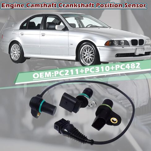 3Pcs Engine Car Cam/Crankshaft Position Sensor Intake Compatible with Bmw 320I 323CI 323I 323IS 323TI 325CI 325I 325XI 328CI 328I 330CI 330I 330XI 525I 528I 530I X3 X5 Z3 Z4 OE # ‎PC211 PC310 PC482 in Saudi Arabia