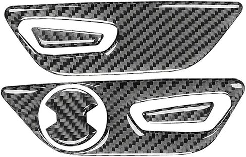 for Ford Mustang GT 2015-2021 Car Accessories Carbon Fiber Interior Car Seat Adjust Button Panel Frame Trim Coverr(Left-Hand Drive) in Saudi Arabia